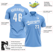 Load image into Gallery viewer, Custom Light Blue White Performance Vapor Golf Polo Shirt