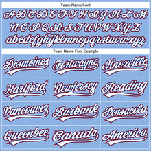 Load image into Gallery viewer, Custom Light Blue White Royal-Red Performance Vapor Golf Polo Shirt