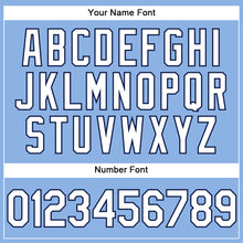 Load image into Gallery viewer, Custom Light Blue White-Navy Performance Vapor Golf Polo Shirt