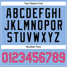 Load image into Gallery viewer, Custom Light Blue Pink-Black Performance Vapor Golf Polo Shirt