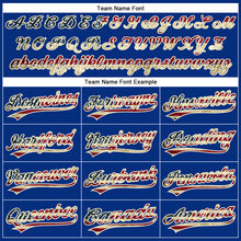 Load image into Gallery viewer, Custom Royal Vintage USA Flag-Cream Performance Vapor Golf Polo Shirt