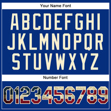 Load image into Gallery viewer, Custom Royal Vintage USA Flag-Cream Performance Vapor Golf Polo Shirt