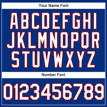 Load image into Gallery viewer, Custom Royal White-Red Performance Vapor Golf Polo Shirt