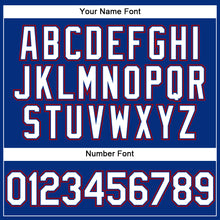 Load image into Gallery viewer, Custom Royal White-Red Performance Vapor Golf Polo Shirt