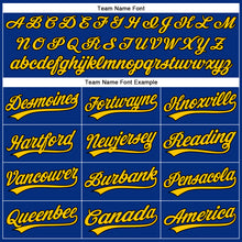 Load image into Gallery viewer, Custom Royal Black-Yellow Performance Vapor Golf Polo Shirt