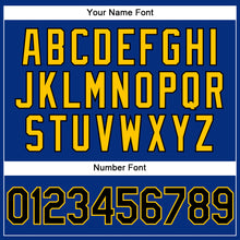 Load image into Gallery viewer, Custom Royal Black-Yellow Performance Vapor Golf Polo Shirt