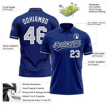 Load image into Gallery viewer, Custom Royal Gray-Navy Performance Vapor Golf Polo Shirt