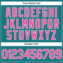 Load image into Gallery viewer, Custom Teal Pink-White Performance Vapor Golf Polo Shirt