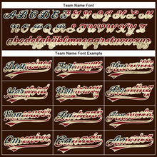 Load image into Gallery viewer, Custom Brown Vintage USA Flag-Cream Performance Vapor Golf Polo Shirt