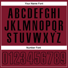 Load image into Gallery viewer, Custom Crimson Black Performance Vapor Golf Polo Shirt