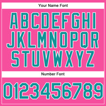 Load image into Gallery viewer, Custom Pink Teal-White Performance Vapor Golf Polo Shirt