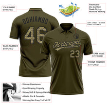 Load image into Gallery viewer, Custom Olive Camo-Black Performance Vapor Salute To Service Golf Polo Shirt
