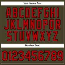 Load image into Gallery viewer, Custom Olive Red-Black Performance Vapor Salute To Service Golf Polo Shirt