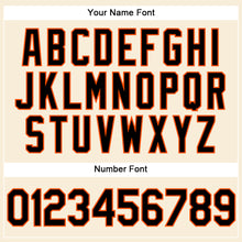 Load image into Gallery viewer, Custom Cream Black-Orange Performance Vapor Golf Polo Shirt