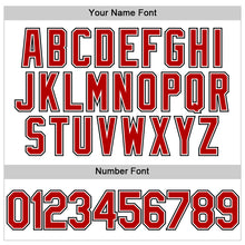 Load image into Gallery viewer, Custom White Red-Black Performance Vapor Golf Polo Shirt