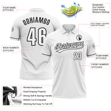 Load image into Gallery viewer, Custom White Black Performance Vapor Golf Polo Shirt