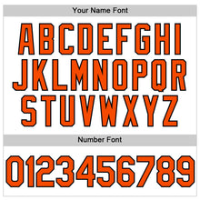 Load image into Gallery viewer, Custom White Orange-Black Performance Vapor Golf Polo Shirt