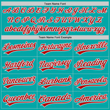 Load image into Gallery viewer, Custom Aqua Red-White Performance Vapor Golf Polo Shirt