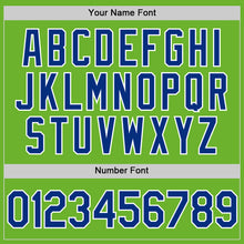 Load image into Gallery viewer, Custom Neon Green Royal-White Performance Vapor Golf Polo Shirt