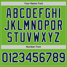 Load image into Gallery viewer, Custom Neon Green Navy-White Performance Vapor Golf Polo Shirt