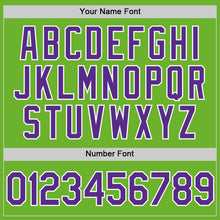 Load image into Gallery viewer, Custom Neon Green Purple-White Performance Vapor Golf Polo Shirt