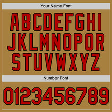 Load image into Gallery viewer, Custom Old Gold Red-Black Performance Vapor Golf Polo Shirt