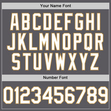 Load image into Gallery viewer, Custom Steel Gray White-Old Gold Performance Vapor Golf Polo Shirt