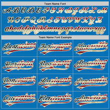 Load image into Gallery viewer, Custom Blue Vintage USA Flag-Cream Performance Vapor Golf Polo Shirt