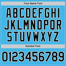 Load image into Gallery viewer, Custom Sky Blue Black-White Performance Vapor Golf Polo Shirt