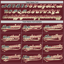 Load image into Gallery viewer, Custom Burgundy Vintage USA Flag-Cream Performance Vapor Golf Polo Shirt