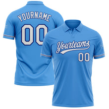 Load image into Gallery viewer, Custom Powder Blue White-Royal Performance Vapor Golf Polo Shirt
