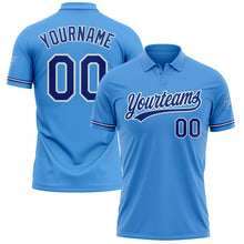 Load image into Gallery viewer, Custom Powder Blue Royal-White Performance Vapor Golf Polo Shirt
