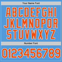 Load image into Gallery viewer, Custom Powder Blue Orange-White Performance Vapor Golf Polo Shirt