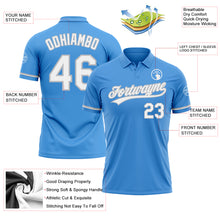 Load image into Gallery viewer, Custom Powder Blue White-Gray Performance Vapor Golf Polo Shirt