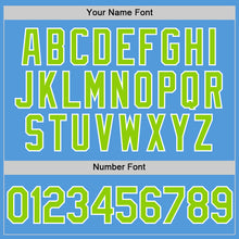 Load image into Gallery viewer, Custom Powder Blue Neon Green-White Performance Vapor Golf Polo Shirt