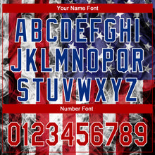 Load image into Gallery viewer, Custom White Red-Royal 3D American Flag Performance Golf Polo Shirt