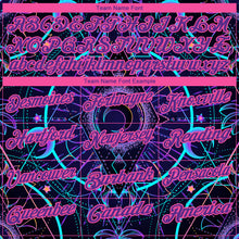 Load image into Gallery viewer, Custom Black Pink-Purple 3D Pattern Design Magic Mushrooms Over Sacred Geometry Psychedelic Hallucination Performance Golf Polo Shirt