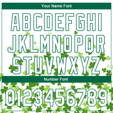 Load image into Gallery viewer, Custom White Kelly Green 3D Pattern Design St.Patrick's Day Performance Golf Polo Shirt