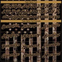 Load image into Gallery viewer, Custom Camo Black-Old Gold American Flag Performance Salute To Service Golf Polo Shirt