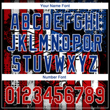 Load image into Gallery viewer, Custom Black Red-Royal 3D Eagle American Flag Performance Golf Polo Shirt