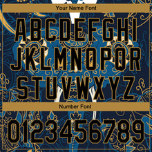 Load image into Gallery viewer, Custom Navy Old Gold 3D Pattern Design Elephant Performance Golf Polo Shirt