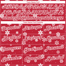 Load image into Gallery viewer, Custom Red White 3D Christmas Snowflakes Performance Golf Polo Shirt