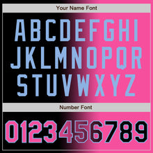 Load image into Gallery viewer, Custom Black Pink-Light Blue Authentic Gradient Fashion Baseball Jersey