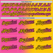 Load image into Gallery viewer, Custom Yellow Pink-Black Authentic Gradient Fashion Baseball Jersey