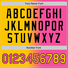 Load image into Gallery viewer, Custom Yellow Pink-Black Authentic Gradient Fashion Baseball Jersey