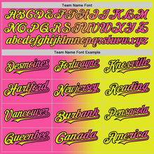 Load image into Gallery viewer, Custom Neon Yellow Pink-Black Authentic Gradient Fashion Baseball Jersey