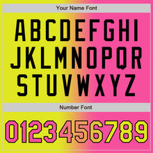 Load image into Gallery viewer, Custom Neon Yellow Pink-Black Authentic Gradient Fashion Baseball Jersey