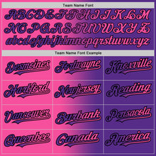 Load image into Gallery viewer, Custom Purple Pink-Black Authentic Gradient Fashion Baseball Jersey