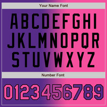 Load image into Gallery viewer, Custom Purple Pink-Black Authentic Gradient Fashion Baseball Jersey