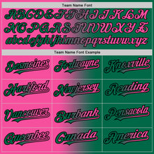 Load image into Gallery viewer, Custom Kelly Green Pink-Black Authentic Gradient Fashion Baseball Jersey